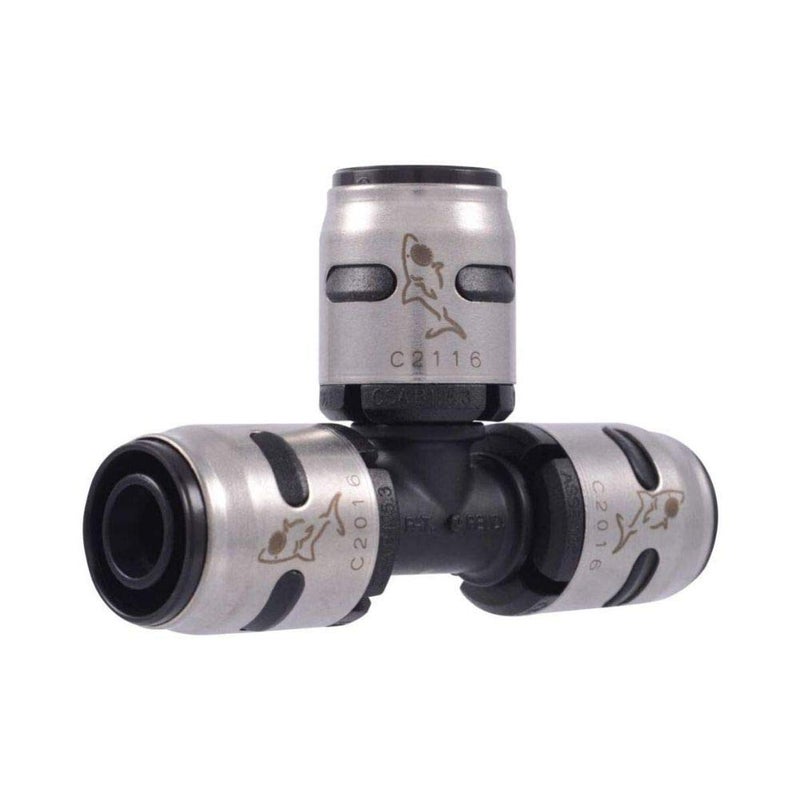 SharkBite 1/2 Inch EvoPEX Tee, Pack of 3, Push to Connect Plumbing Fitting, PEX, K362Z3 - Image 1